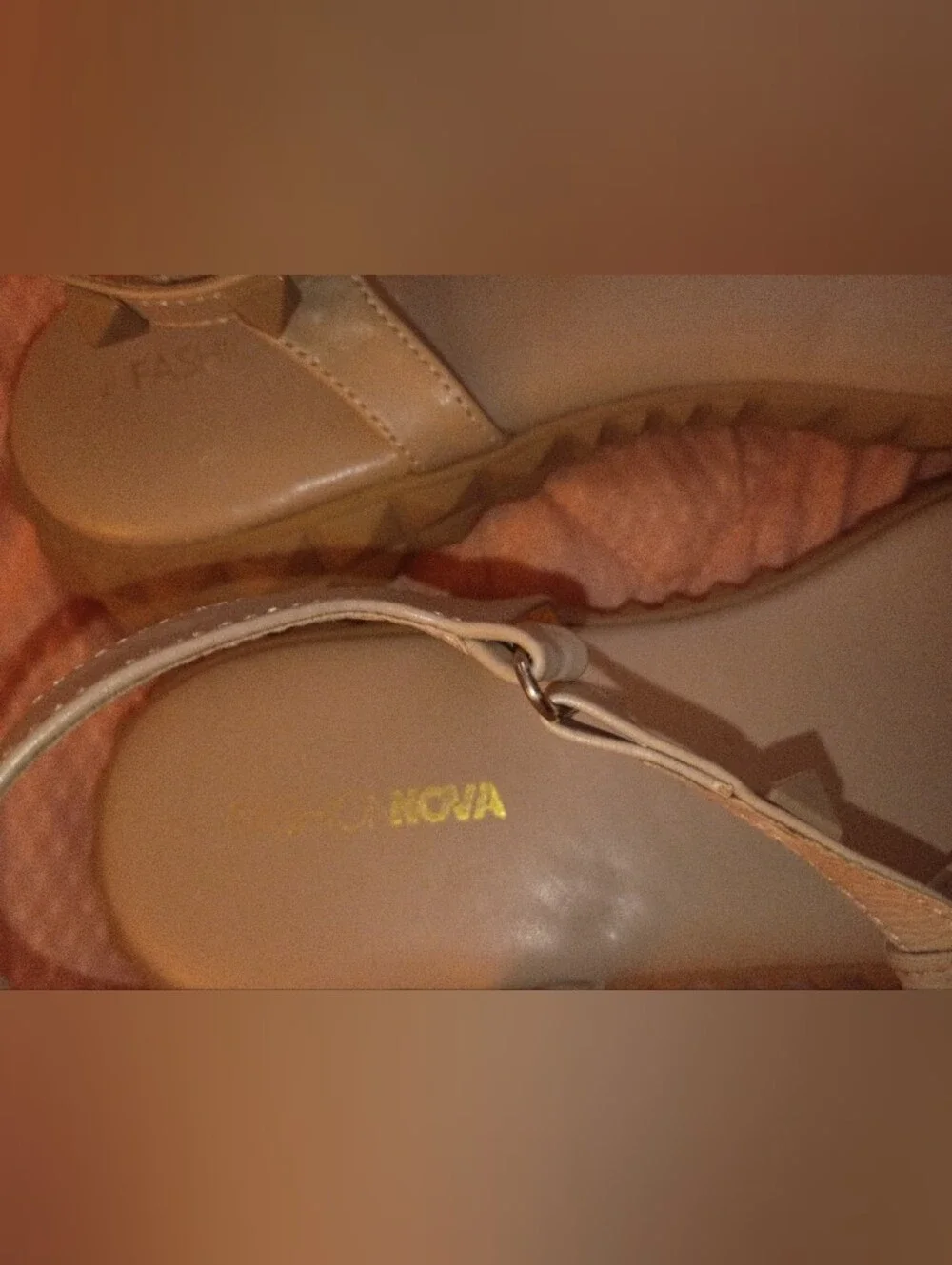 Fashion Nova Beige Studded T-Strap Sandals - Women
